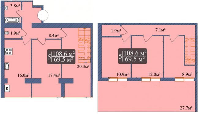 Двухуровневая 116.9 м² в ЖК Мечта от 14 500 грн/м², Чернигов