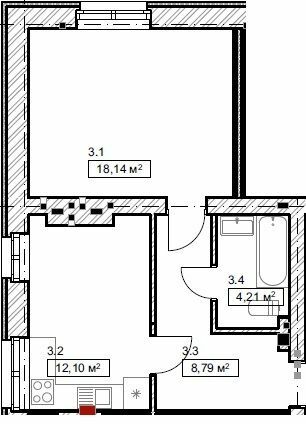 1-комнатная 43.24 м² в ЖК FreeDom от 23 000 грн/м², пгт Гостомель