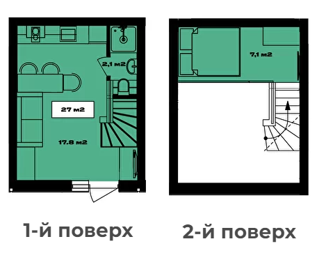 Таунхаус 27 м² в Таунхаусы Оак-Парк от 19 219 грн/м², с. Тарасовка