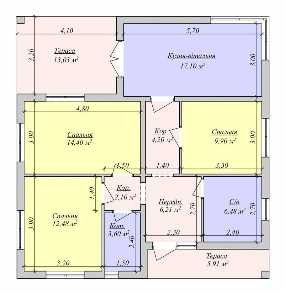 Коттедж 95.2 м² в КП Лесной Масив от 17 227 грн/м², с. Путровка