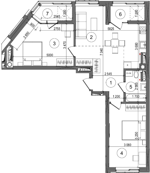 2-комнатная 74.5 м² в ЖК Protsev от 23 200 грн/м², с. Процев