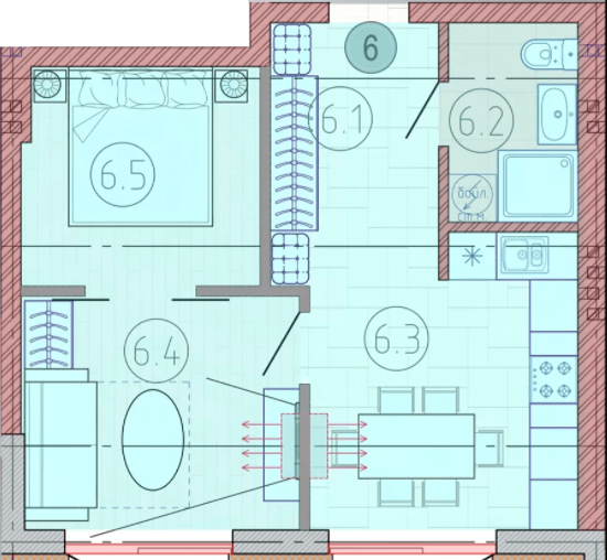 1-комнатная 40.75 м² в ЖК Садовый от 20 400 грн/м², с. Хотяновка