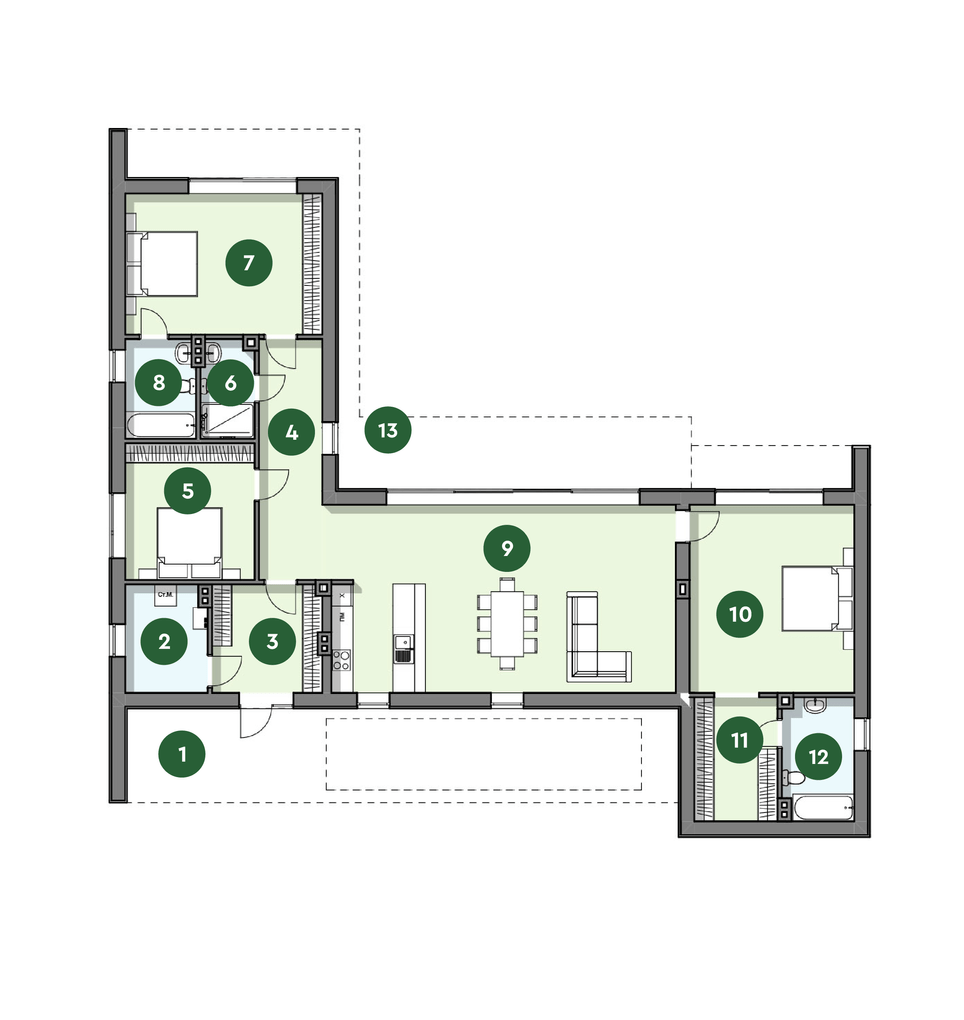 Коттедж 189.5 м² в КГ Рославичи от 36 359 грн/м², с. Рославичи