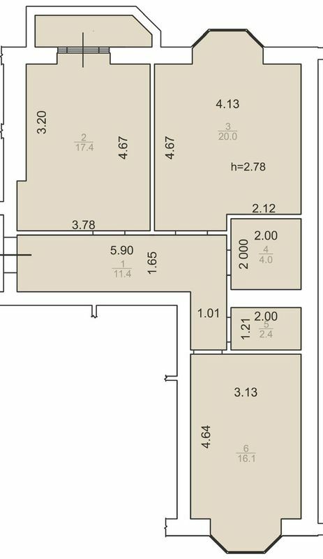 2-комнатная 71.3 м² в ЖК Monaco от 27 950 грн/м², г. Ирпень