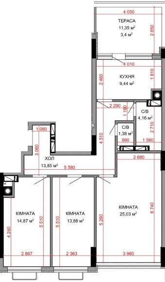 3-комнатная 86.15 м² в ЖК Royal Park от 31 050 грн/м², г. Ирпень