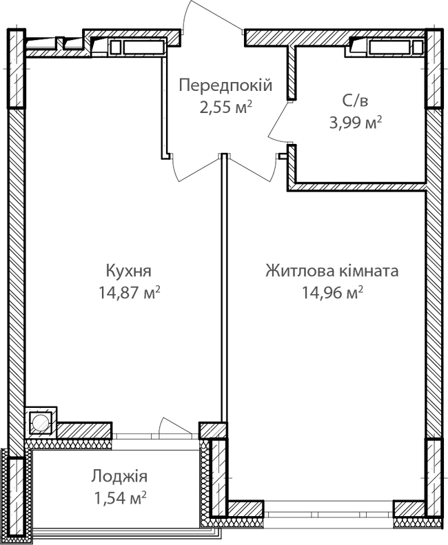 1-кімнатна 37.91 м² в ЖК Синергія Сіті від 25 500 грн/м², м. Ірпінь