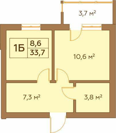 1-кімнатна 33.7 м² в ЖК Гранд Віллас від 15 500 грн/м², смт Ворзель