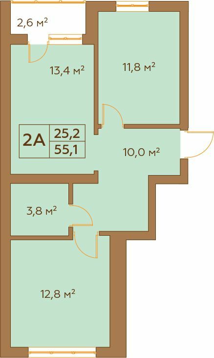 2-кімнатна 55.1 м² в ЖК Гранд Віллас від 15 500 грн/м², смт Ворзель