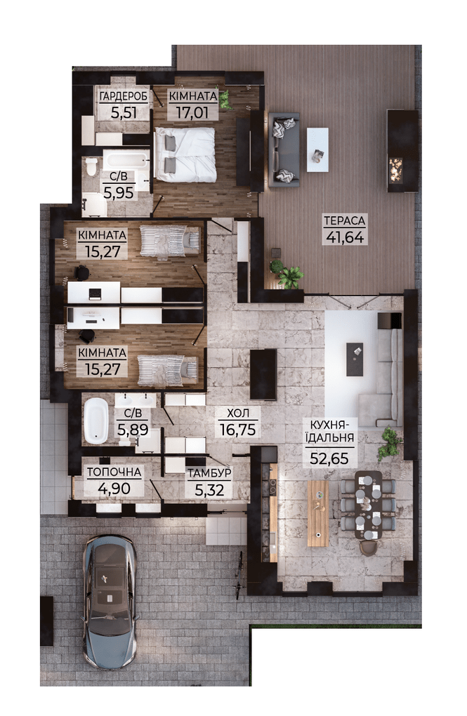 Котедж 163.2 м² в КМ Family Park Residence від 37 684 грн/м², м. Буча