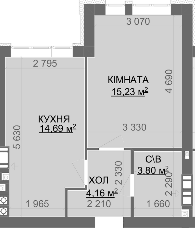 1-кімнатна 37.88 м² в ЖК Найкращий квартал-2 від 26 200 грн/м², смт Гостомель