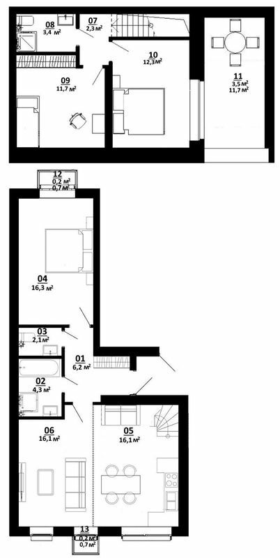 Дворівнева 94.6 м² в ЖК Білий Шоколад.Center від 19 500 грн/м², с. Білогородка