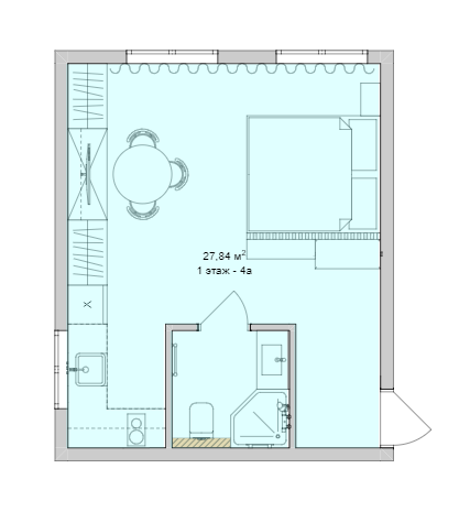 Студия 27.8 м² в ЖК Sofievsky от 17 803 грн/м², с. Гнатовка