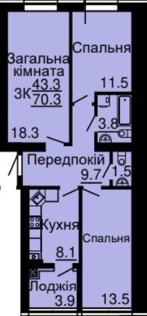 3-комнатная 70.3 м² в ЖК Львовский затышок (Львовский маеток) от 24 000 грн/м², с. Софиевская Борщаговка