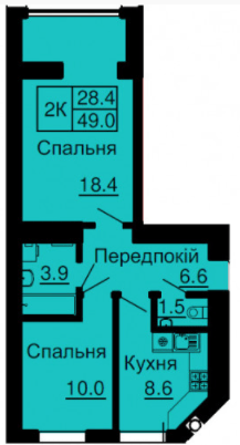 2-комнатная 49 м² в ЖК София Клубный от 28 000 грн/м², с. Софиевская Борщаговка