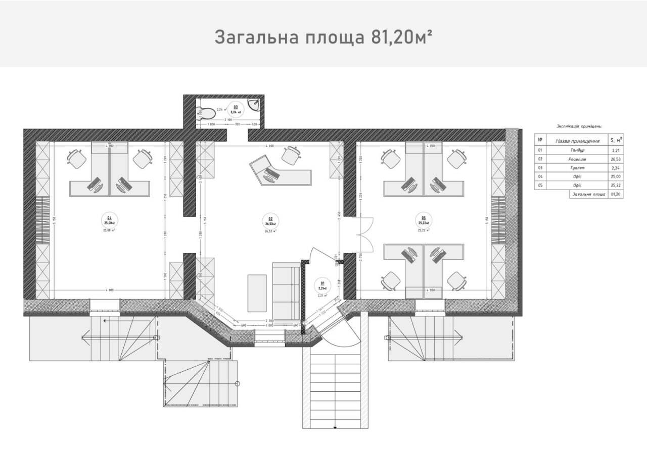 Помещение свободного назначения 81.2 м² в ЖК Трояндовый от 23 000 грн/м², г. Бровары