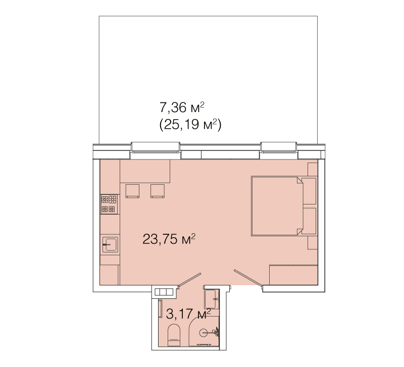 1-комнатная 34.48 м² в ЖК Smart House от 100 000 грн/м², Львов