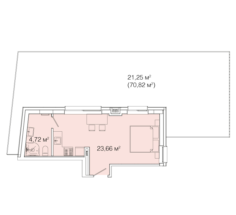 1-комнатная 49.63 м² в ЖК Smart House от 99 500 грн/м², Львов