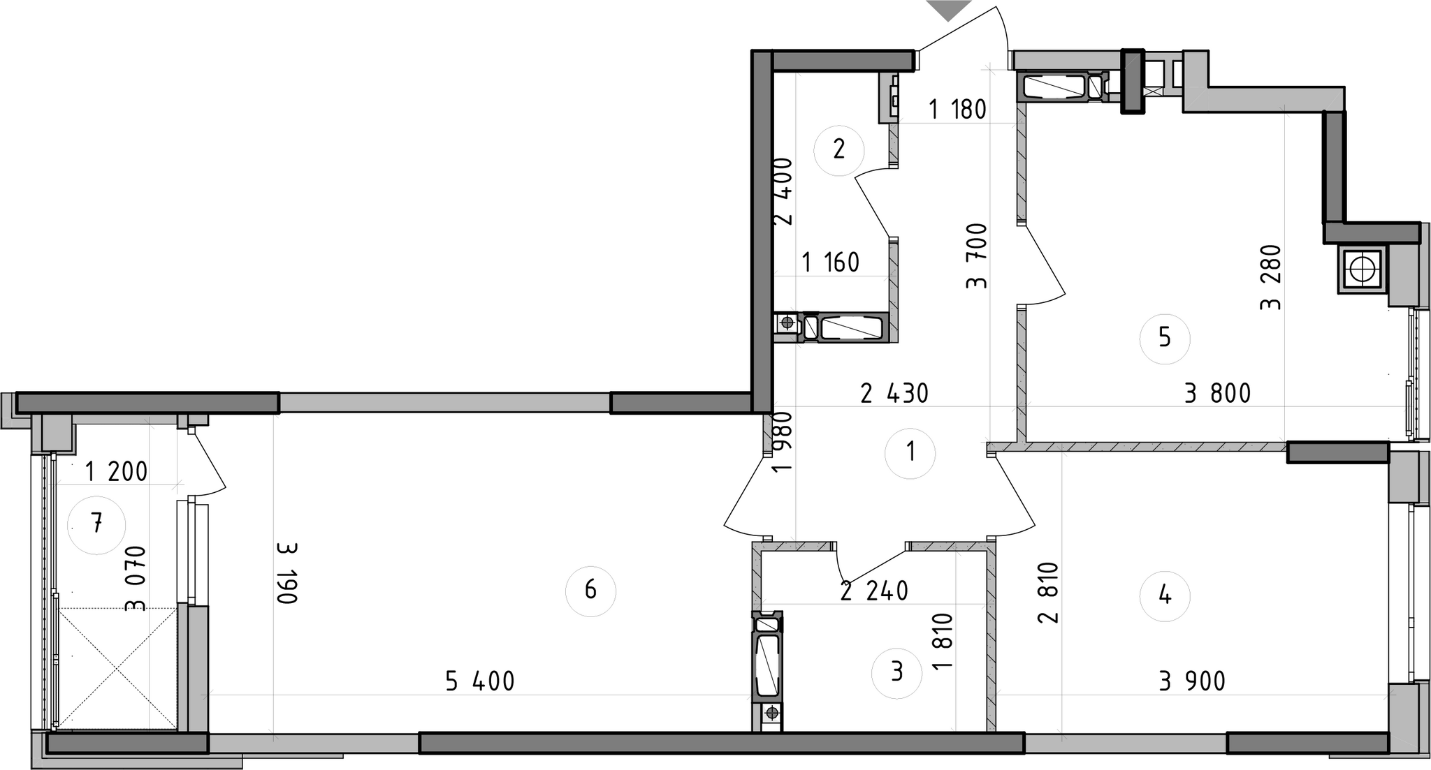 2-кімнатна 57.09 м² в ЖК Оптимісто від 49 900 грн/м², с. Гатне