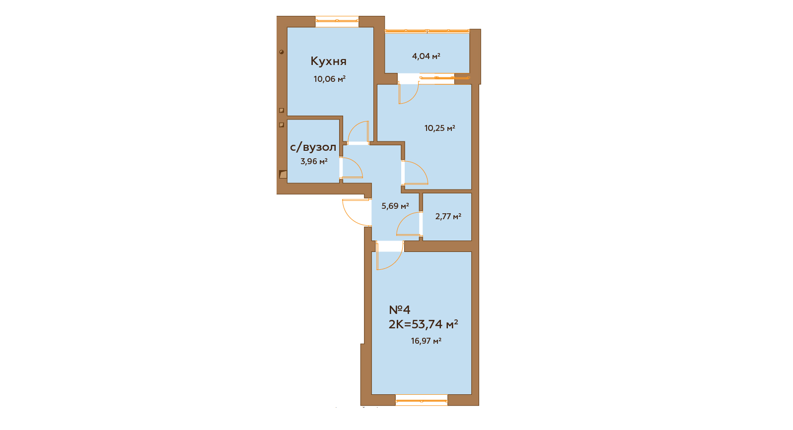 2-комнатная 53.74 м² в ЖК Гранд Виллас от 23 880 грн/м², пгт Ворзель