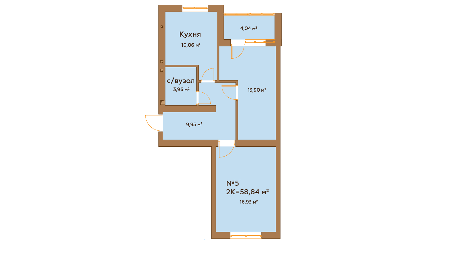 2-комнатная 58.84 м² в ЖК Гранд Виллас от 23 880 грн/м², пгт Ворзель