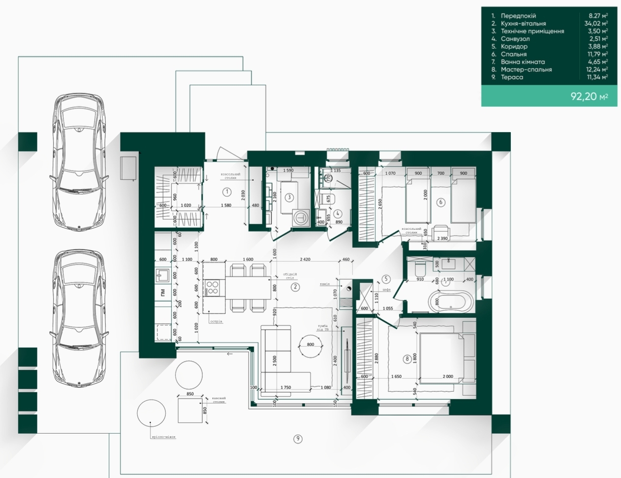 Коттедж 92.2 м² в КП Equides Villas от 148 265 грн/м², с. Лесники