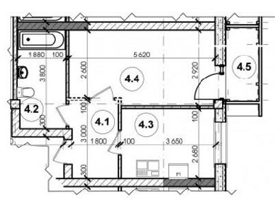 1-комнатная 39.07 м² в ЖК Орельская надежда от 11 500 грн/м², с. Партизанское