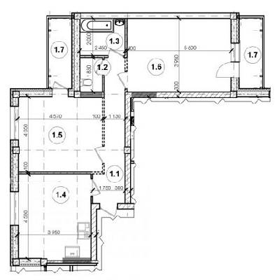 2-кімнатна 76.7 м² в ЖК Орільська надія від 7 600 грн/м², с. Партизанське