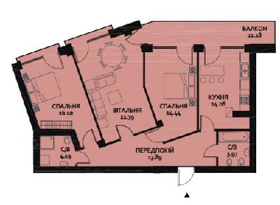 3-комнатная 91.04 м² в ЖД Вилла Швейцария от 35 680 грн/м², Львов