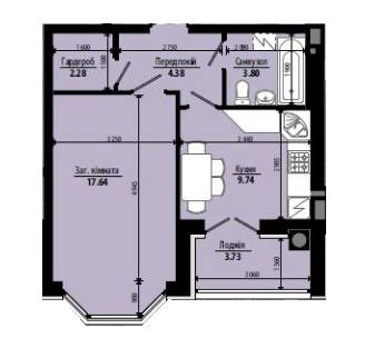 1-кімнатна 41.57 м² в ЖК Green Life-2 від забудовника, м. Ірпінь