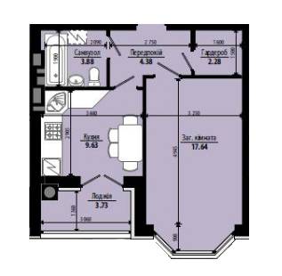 1-кімнатна 41.54 м² в ЖК Green Life-2 від забудовника, м. Ірпінь