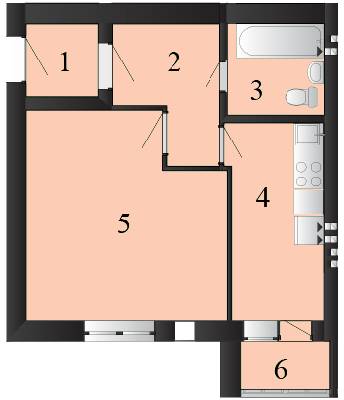 1-комнатная 36.22 м² в ЖК Пейзажные озера от 10 000 грн/м², пгт Макаров