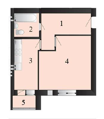 1-комнатная 37.44 м² в ЖК Пейзажные озера от 10 000 грн/м², пгт Макаров