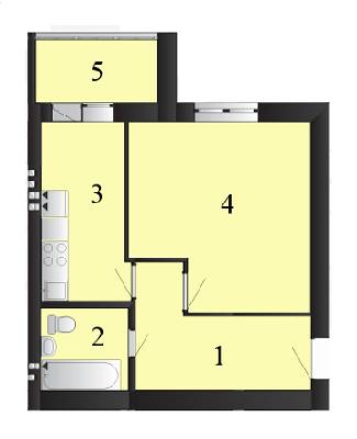 1-комнатная 38.51 м² в ЖК Пейзажные озера от 10 000 грн/м², пгт Макаров