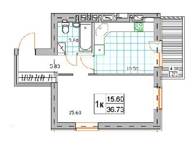 1-комнатная 36.73 м² в ЖК Именно Тот от 8 500 грн/м², пгт Немешаево