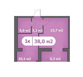 1-комнатная 38 м² в ЖК Затишна Оселя от застройщика, пгт Глеваха