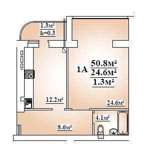 1-комнатная 50.8 м² в ЖК на ул. Шевченко, 99А, 99Б, 101А от застройщика, Чернигов