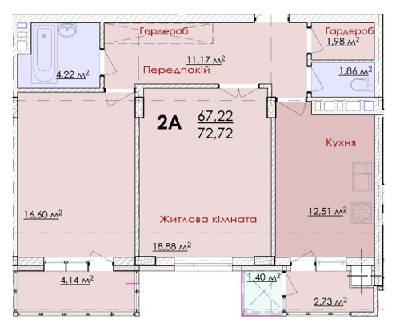 2-кімнатна 72.72 м² в ЖК White House від забудовника, Львів
