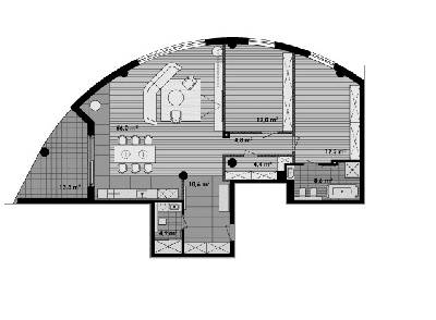 3-кімнатна 71.6 м² в ЖК Pechersk Hills Residence від 115 600 грн/м², Київ