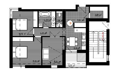 3-комнатная 69.62 м² в КД Dream House от застройщика, с. Петропавловская Борщаговка