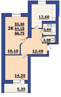 2-кімнатна 66.75 м² в ЖК на просп. 200-річчя Херсону, 36 від 10 000 грн/м², Херсон