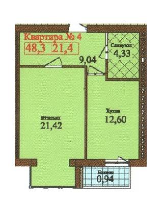 1-кімнатна 48.3 м² в ЖК Центральний від 10 500 грн/м², м. Стрий