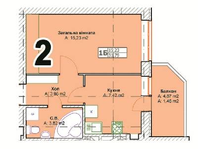 1-комнатная 31.79 м² в ЖК Полтавский от застройщика, г. Буча