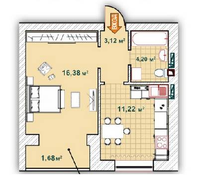 1-кімнатна 36.6 м² в ЖК Синергія 2 від 13 900 грн/м², м. Ірпінь