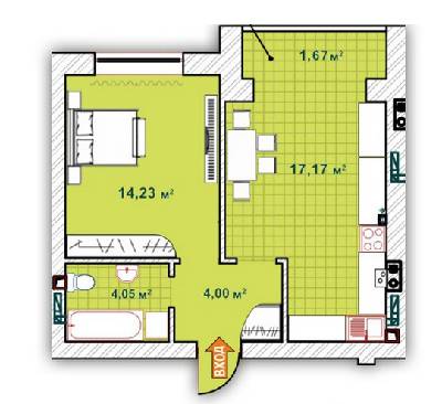 1-кімнатна 41.12 м² в ЖК Синергія 2 від 13 900 грн/м², м. Ірпінь