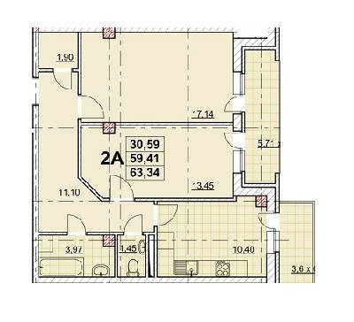 2-кімнатна 63.34 м² в ЖК Дмитрівський від 16 240 грн/м², Одеса