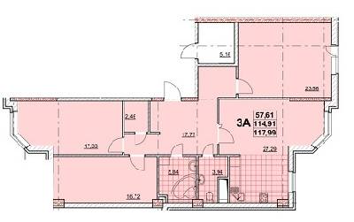 3-комнатная 117.99 м² в ЖК Дмитриевский от 17 080 грн/м², Одесса