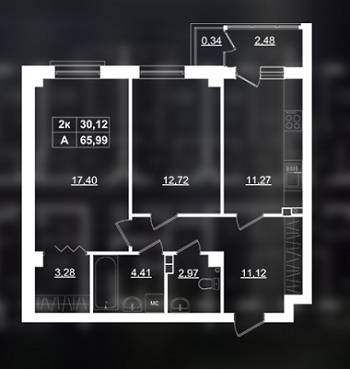 2-кімнатна 65.99 м² в ЖК Фамільний від забудовника, м. Бровари