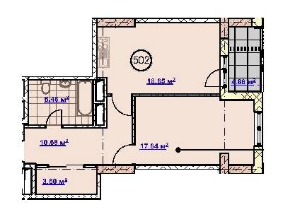 1-комнатная 61.22 м² в ЖК Новодворянский от застройщика, Днепр