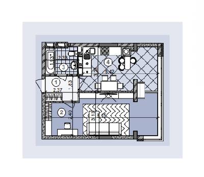 1-кімнатна 48.53 м² в ЖК Deluxe від забудовника, Львів