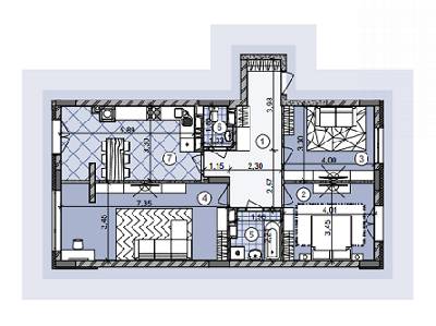 3-кімнатна 91.1 м² в ЖК Deluxe від забудовника, Львів